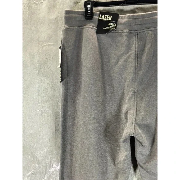 Lazer Men's Grey Solid Drawstring Stretch Relaxed-Fit Pull-On Jogger SZ 2XL - Picture 4 of 14
